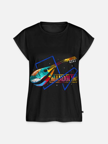 Klassische Mandoline Zupfmusik - Frauen Premium Bio Top - Schwarz