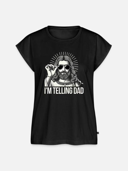 I'm telling Dad - Frauen Premium Bio Top - Schwarz