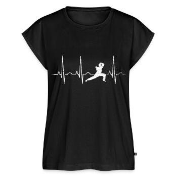 Meditativer Taijiquan Atemfluss - Frauen Premium Bio Top - Schwarz - Vorne - AI Model Female 172 light (172cm)
