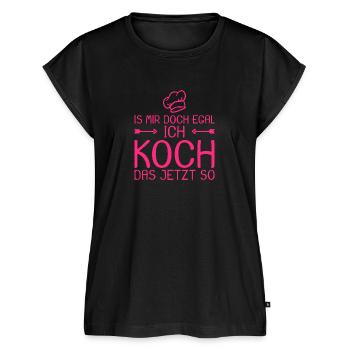 Ich koch das jetzt so Spruch lustig Geschenk Koch - Frauen Premium Bio Top - Schwarz - Vorne - AI Model Female 172 light (172cm)