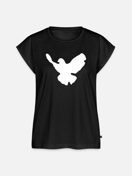 Friedenstaube - Frauen Premium Bio Top - Schwarz