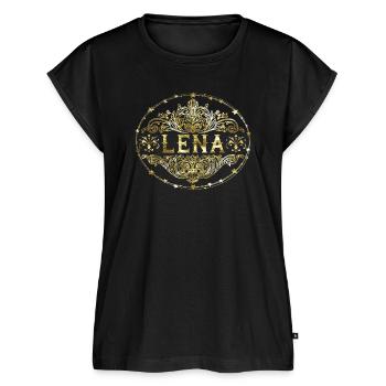 Lena - Frauen Premium Bio Top - Schwarz - Vorne - AI Model Female 172 light (172cm)
