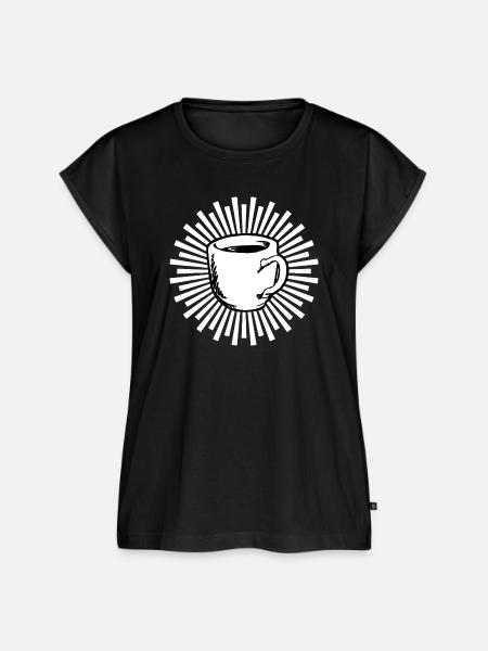 Kaffee - Frauen Premium Bio Top - Schwarz