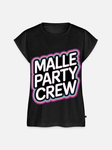 Malle Party Crew Mallorca - Frauen Premium Bio Top - Schwarz