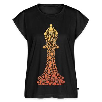 Schach Figur Schachspiel Symbole Schachspieler - Frauen Premium Bio Top - Schwarz - Vorne - AI Model Female 172 light (172cm)