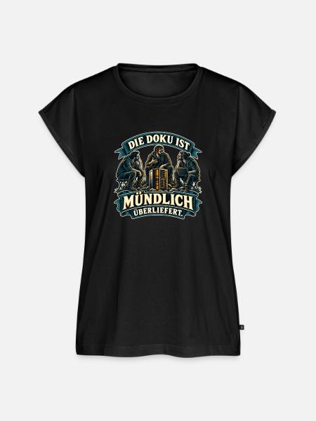 Mündliche IT-Doku - Frauen Premium Bio Top - Schwarz