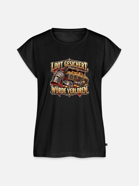 Loot ohne Würde - Frauen Premium Bio Top - Schwarz
