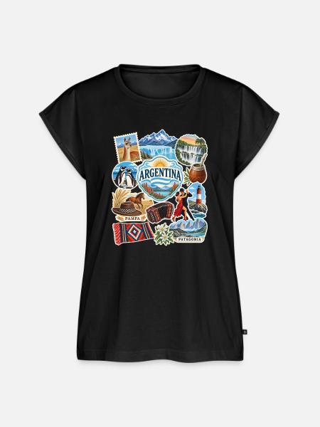 Argentinien Reisesticker - Frauen Premium Bio Top - Schwarz