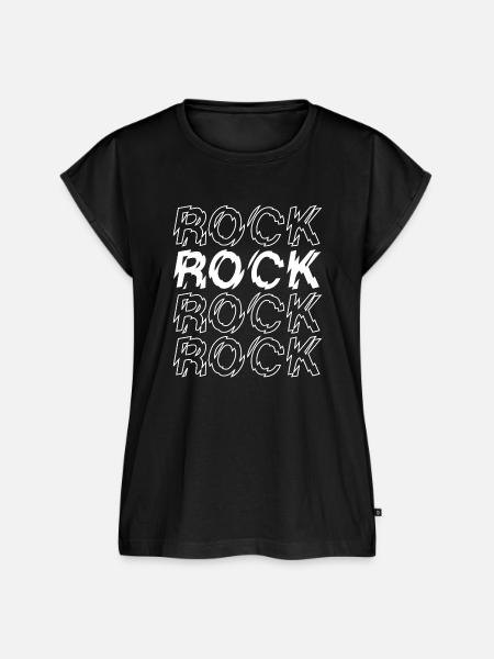 Rock Repetition-Logo - Frauen Premium Bio Top - Schwarz