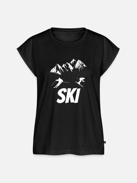 Skifahren - Frauen Premium Bio Top - Schwarz