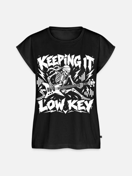 Keeping It Low Key - Frauen Premium Bio Top - Schwarz