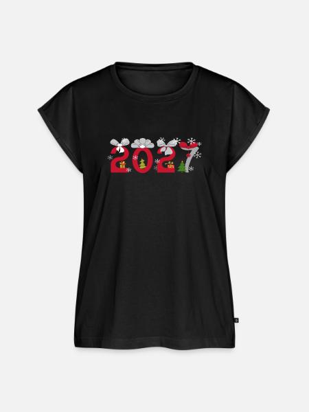 Jahreswechsel 2027  - Frauen Premium Bio Top - Schwarz