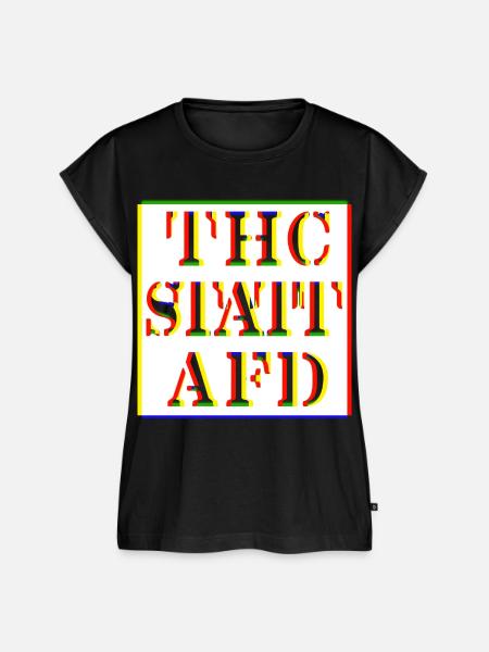 THC STATT AFD - Frauen Premium Bio Top - Schwarz
