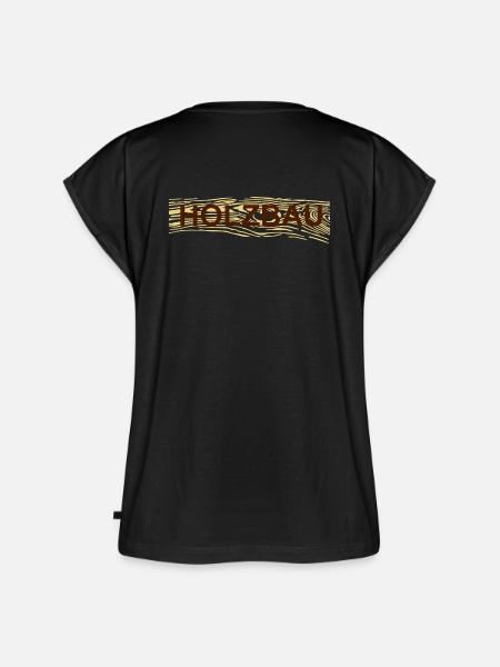 Holzbau - Frauen Premium Bio Top - Schwarz