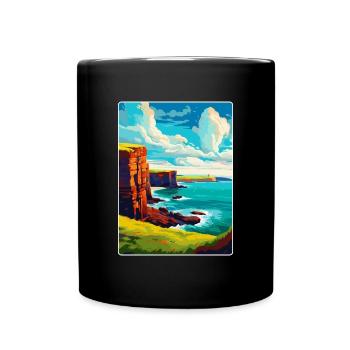 Orkneyinseln Schottland Großbritannien Reise Poster Souvenir - Tasse einfarbig - Schwarz - Vorne