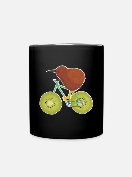 Pedaltretender Kiwi Radausflug - Tasse einfarbig - Schwarz