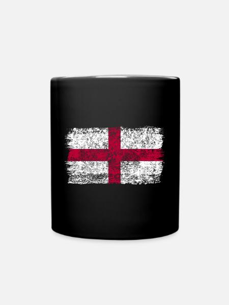 Englische Flagge England Englandflagge - Tasse einfarbig - Schwarz