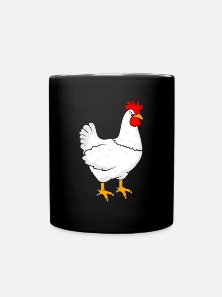 Huhn - Tasse einfarbig - Schwarz