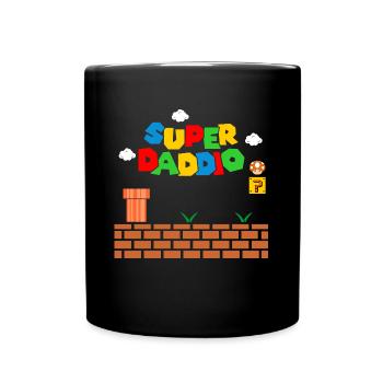 Super Daddio Vatertagsgeschenk Vater Geschenkidee - Tasse einfarbig - Schwarz - Vorne