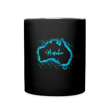 Australien - Tasse einfarbig - Schwarz - Vorne