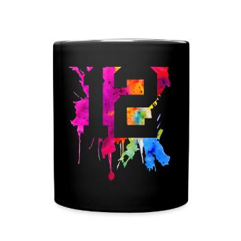 12 YEARS 12TH BIRTHDAY - Full Colour Mug - black - Front