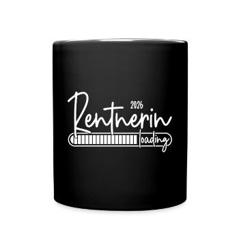 Rentnerin 2026 Loading - Tasse einfarbig - Schwarz - Vorne