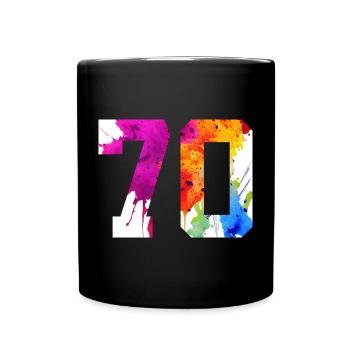NUMMER 70 JAHRE ALT 70. GEBURTSTAG - Tasse einfarbig - Schwarz - Vorne
