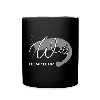 Welsdompteur Welsflüsterer Welsangler - Tasse einfarbig - Schwarz - Vorne