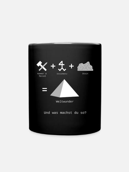 Weltwunder - Tasse einfarbig - Schwarz
