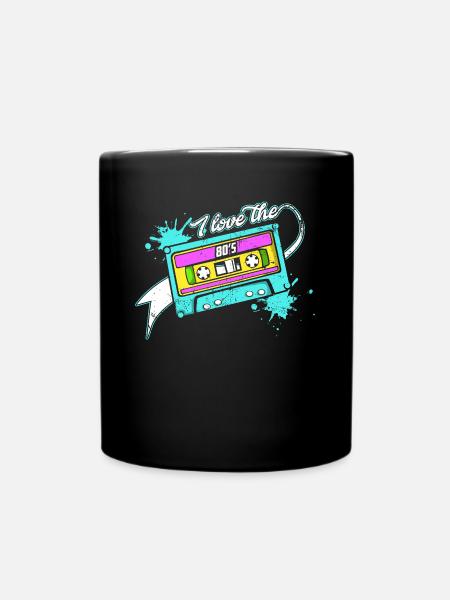 I Love The 80s 80 Jahre Kind 80er Geboren Kassette - Tasse einfarbig - Schwarz