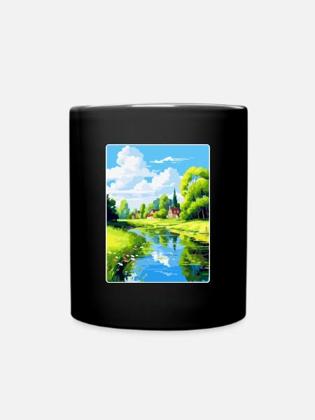 Spreewald Deutschland Vintage Reiseplakat Souvenir - Tasse einfarbig - Schwarz