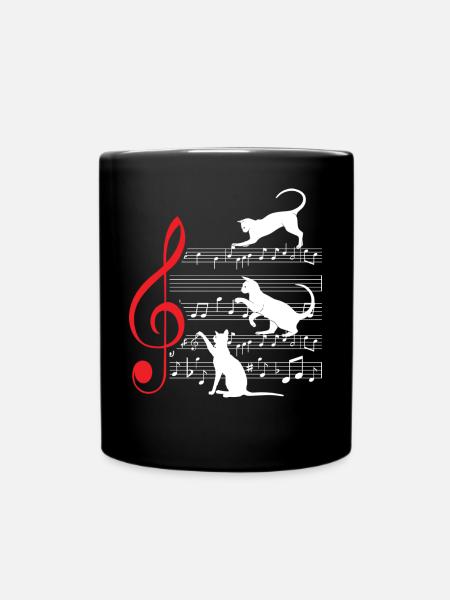 Chat Musique musique - Mug uni - noir