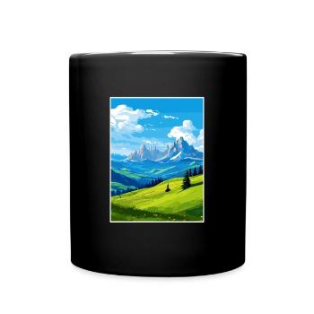 Dolomiten Dolomiten Dolomiten Gebirge Italien - Tasse einfarbig - Schwarz - Vorne
