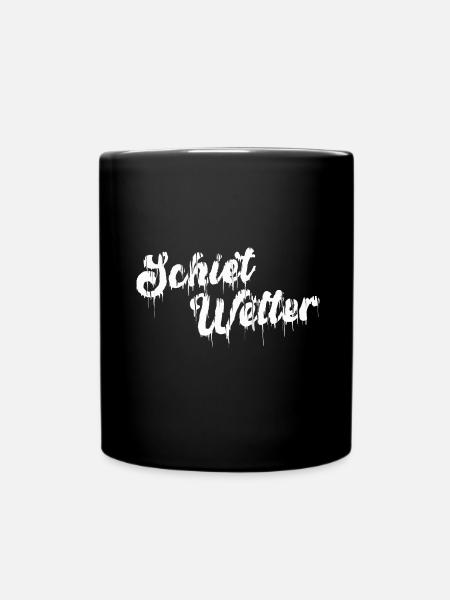 Schietwetter, Regen - Tasse einfarbig - Schwarz