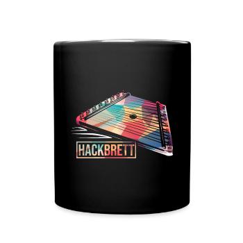 Beschwingtes Hackbrett Trachtenfest - Tasse einfarbig - Schwarz - Vorne