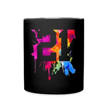 21 YEARS OLD 21ST BIRTHDAY - Full Colour Mug - black - Front