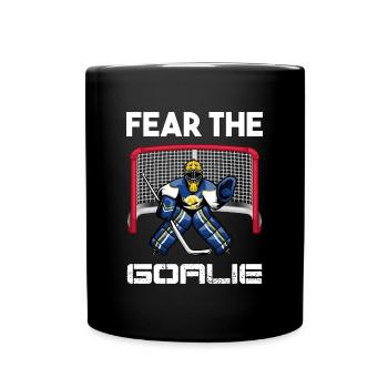 Goalie Hockey Torwart Eishockey - Tasse einfarbig - Schwarz - Vorne