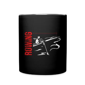 Pfeilschneller Ruderer Wettkampf - Tasse einfarbig - Schwarz - Vorne