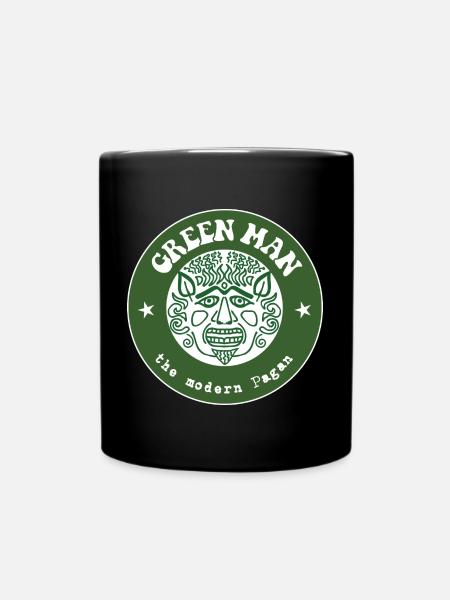 Der Grüne Mann, der moderne Heide - Tasse einfarbig - Schwarz