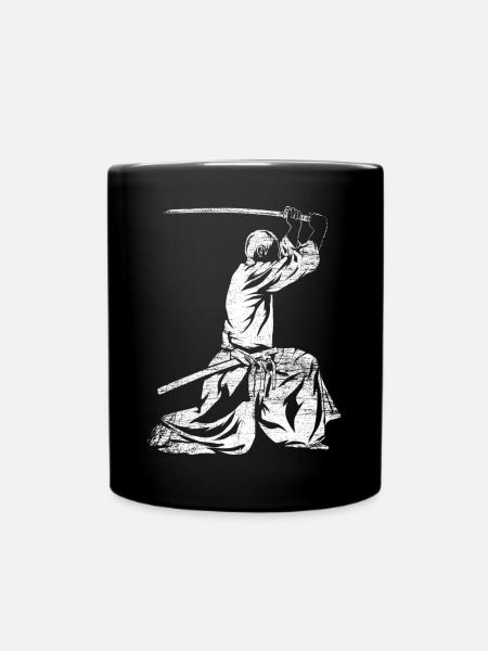 Traditioneller Kumdo Schwertkampf - Tasse einfarbig - Schwarz