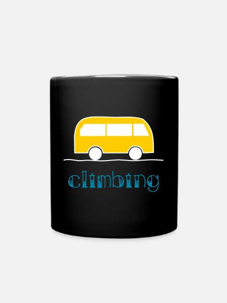 KLETTERN. KLETTERN. VAN. KLETTERN. STEIGEN. - Tasse einfarbig - Schwarz