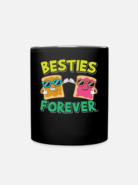 Besties Forever Best Friends PB & Jelly - Tasse einfarbig - Schwarz