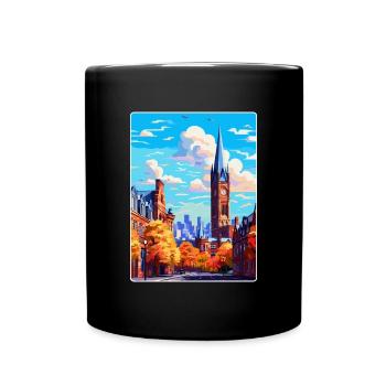 Manchester England Uk Reise Poster Souvenir WPA - Tasse einfarbig - Schwarz - Vorne
