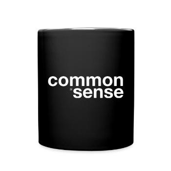 Gesunder Menschenverstand - Tasse einfarbig - Schwarz - Vorne