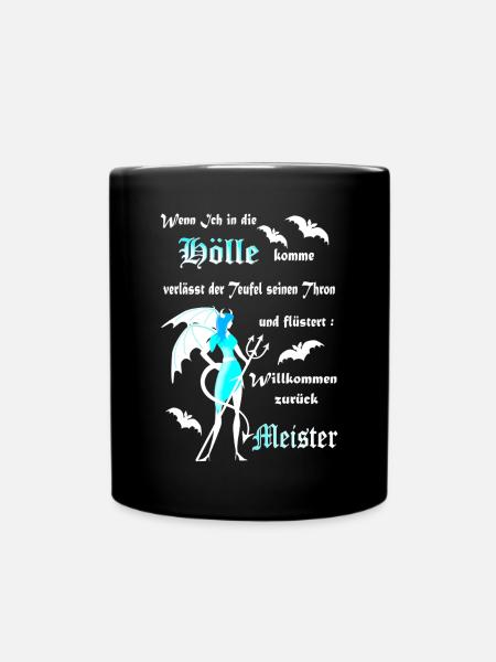 Hölle Teufel Satan Dämon gefallener Engel. - Tasse einfarbig - Schwarz