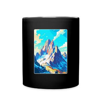 Dachstein Österreich Vintage Reiseplakat Souvenir - Tasse einfarbig - Schwarz - Vorne