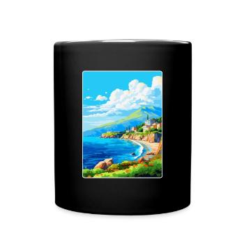 Mani Halbinsel Griechenland Vintage Reiseposter WPA - Tasse einfarbig - Schwarz - Vorne