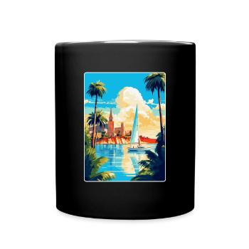 Palma De Mallorca Spain Vintage Travel Poster WPA - Full Colour Mug - black - Front