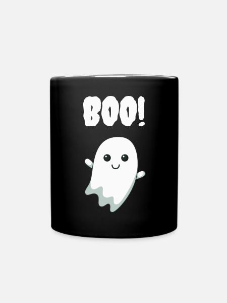 Boo Gespenst - Tasse einfarbig - Schwarz