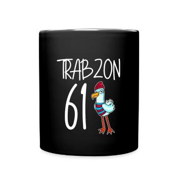 Trabzon 61 Türkei Stadt - Tasse einfarbig - Schwarz - Vorne